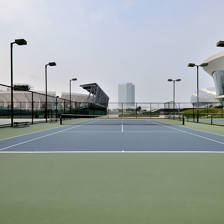 Double-headed high-pole court lights, 6-meter and 8-meter pole basketball court, badminton square, street, community and parking lot medium pole lights Application Scenario