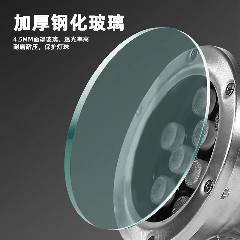 Outdoor LED floodlights, seven-color tree lights, circular underwater waterproof park lawn lights, building exterior wall floodlights Application Scenario