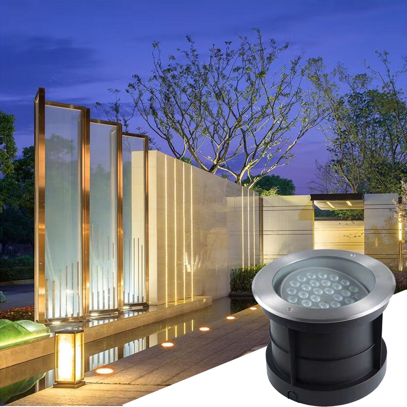 led adjustable Angle ground lights, embedded spotlights, garden villa lawn lights, waterproof courtyard landscape tree lighting lights details Picture