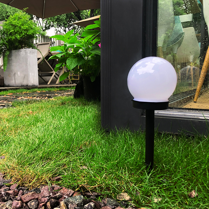 Solar-powered ambient bubble ball ground socket light, solar light, outdoor garden light, automatic lighting at dark, waterproof ambient light Specification drawing