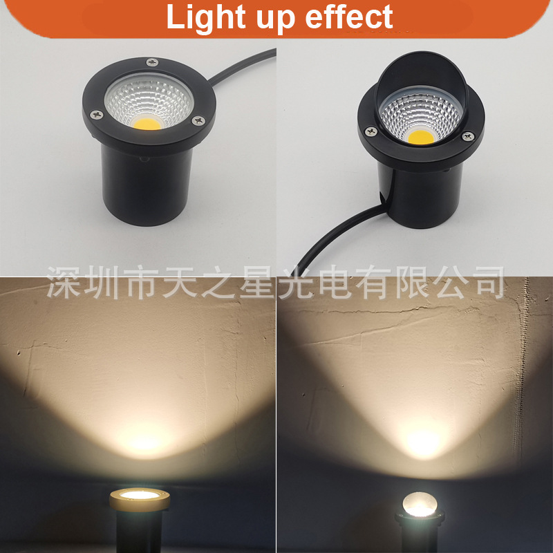 Amazon Cross-border's new outdoor ground lights, LED courtyard landscape lighting, tree burial lights, garden ground deck well lights Application Scenario