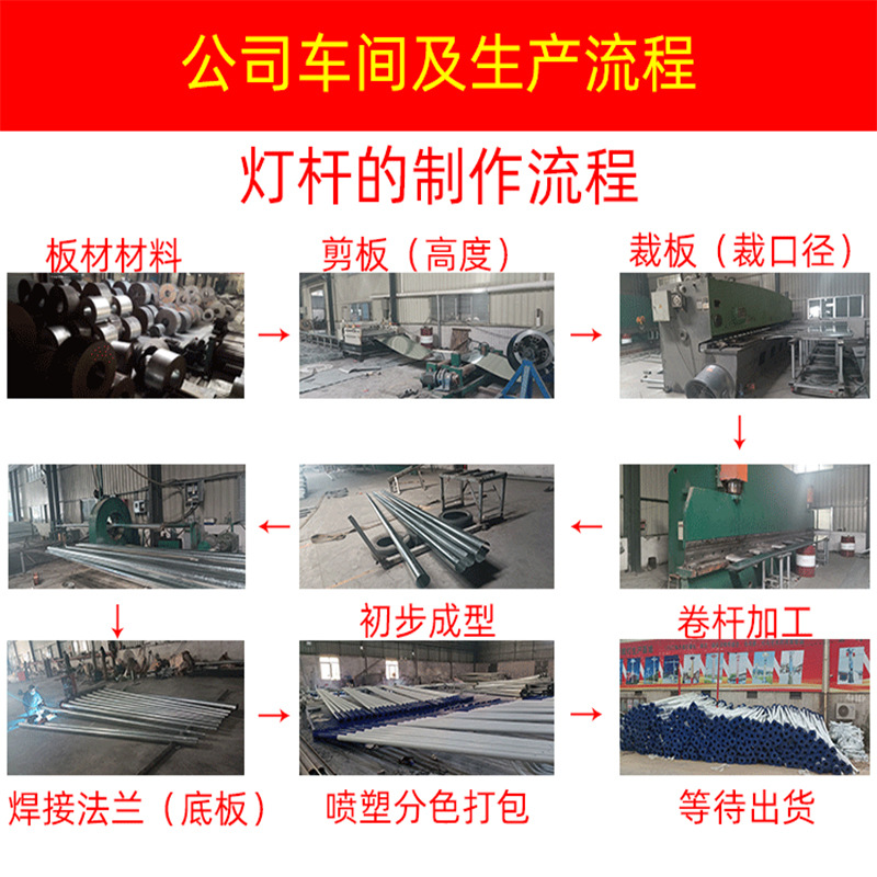 Engineering payment split-type outdoor led waterproof photovoltaic street lamp manufacturer, new rural 6-meter 100W solar street lamp Specification drawing