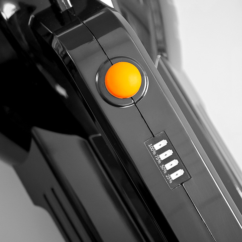 Tegxin 990LED portable searchlight is a rechargeable, high-intensity, ultra-bright outdoor home patrol night emergency light Specification drawing