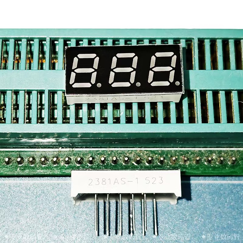 Factory direct supply of 0.28-inch 3-digit LED digital tubes: 2381AS with common cathode and 2381BS with common cathode, high-brightness red Specification drawing