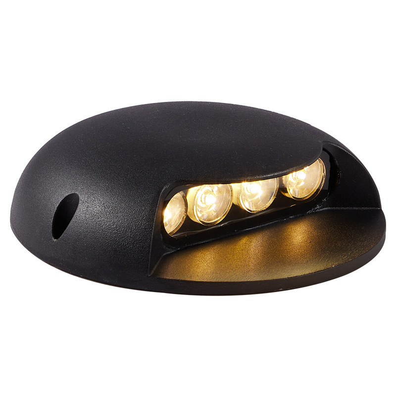led walkway lights, outdoor waterproof floor lights, turtle-back lights, step lights, staircase lights, corridor lights without opening holes, side-emitting step lights Item Picture