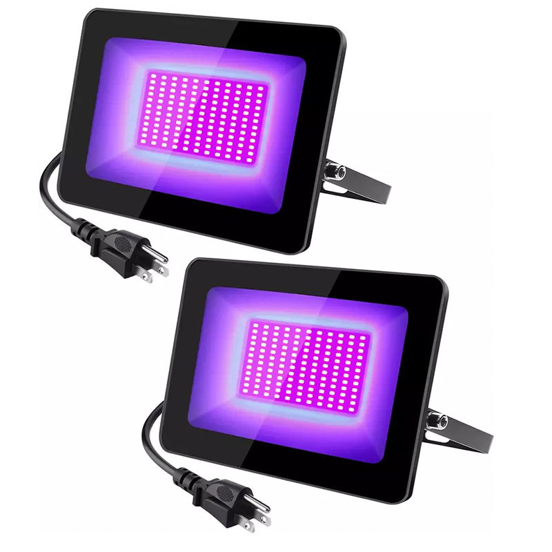 Amazon UV lamp, Purple light 395UV curing lamp, outdoor waterproof party stage black light, floodlight details Picture