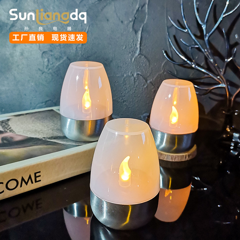 New solar lamps, candle lamps, decorative atmosphere solar garden lamps, outdoor night lights, waterproof factory lamps details Picture