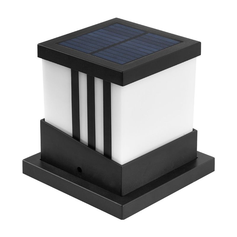 New cross-border solar column head lamp led outdoor waterproof garden villa courtyard landscape fence and wall lamp Item Picture