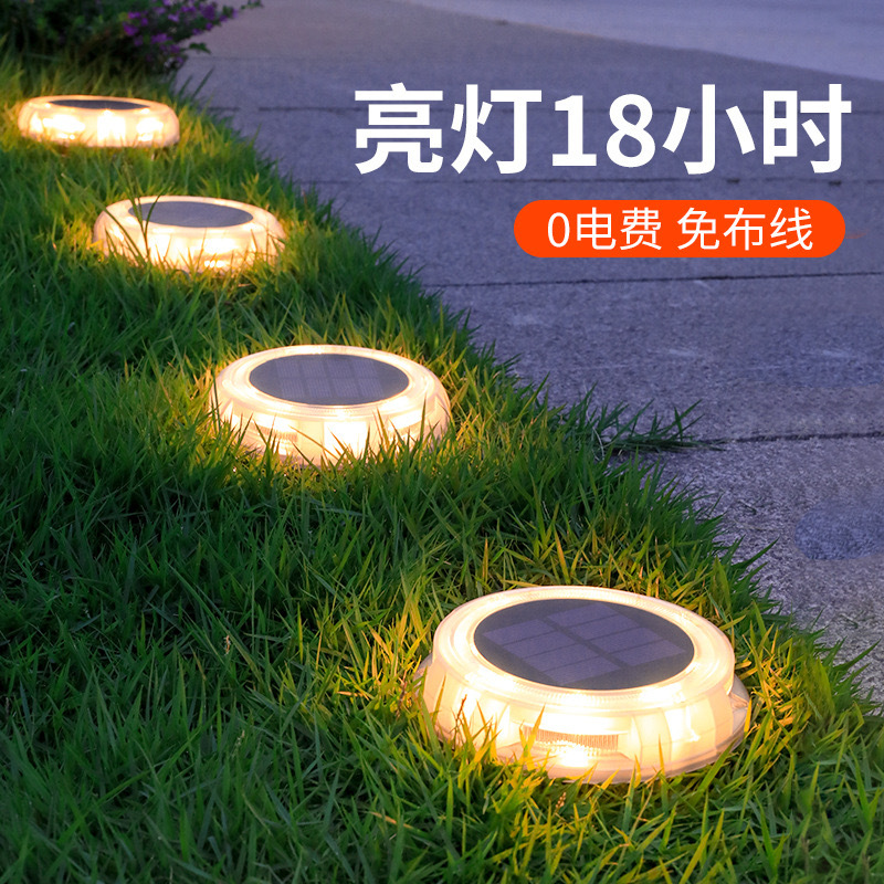 Cross-border best-selling solar LED buried lights, outdoor waterproof lights, courtyard decorative lawn lights, and ground plug lights details Picture