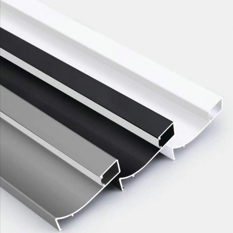 Aluminum alloy skirting board, led light strip, light strip, hidden, concealed, embedded skirting board, embedded straight hair Item Picture