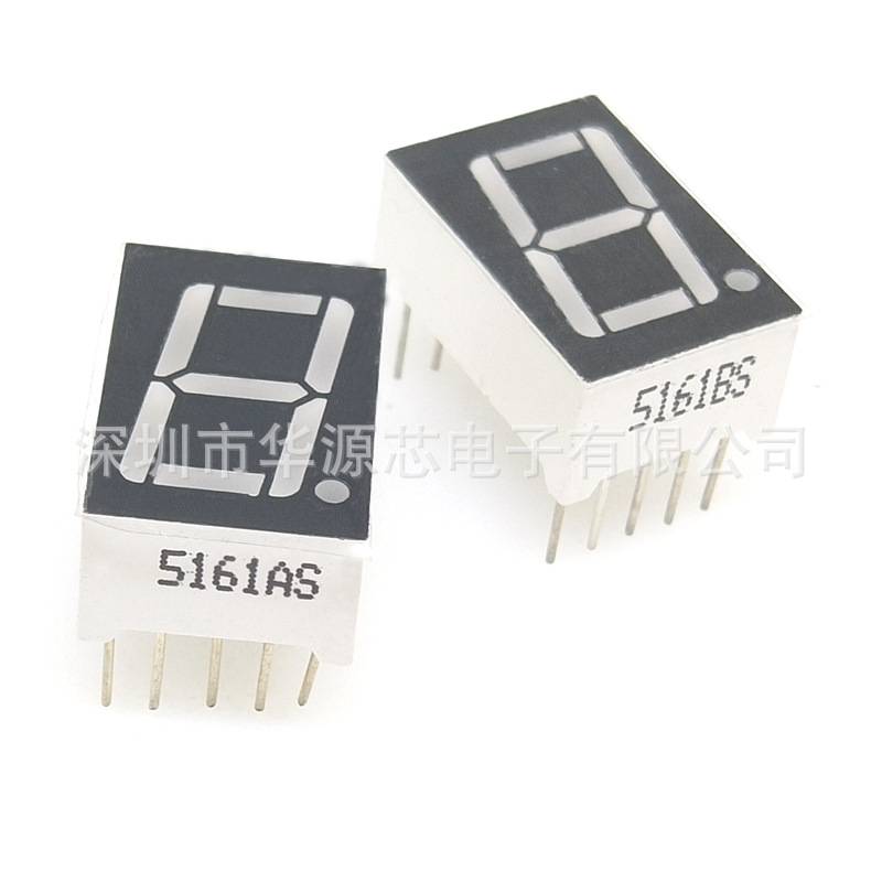 0.56-inch red digital tube 1-pin co-negative/co-positive 5161AS/BS 5611AS 5611BS 10 pins Item Picture