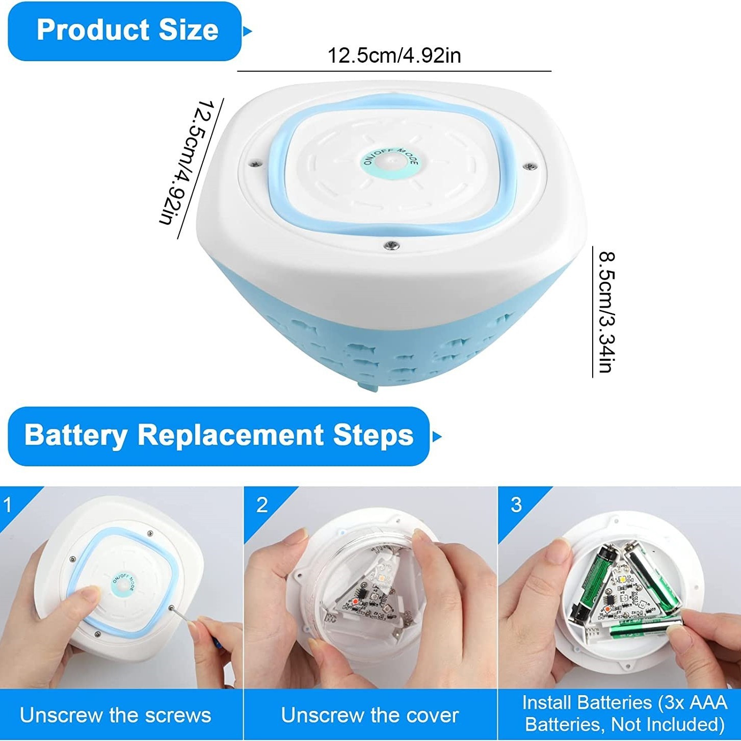 Small fish projection bath light, LED waterproof bathtub light, swimming pool light, water float, fish tank fountain, diving light details Picture