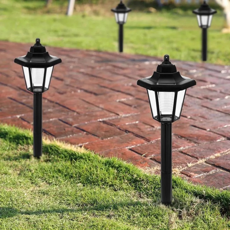 Solar hexagonal palace lamps, garden lamps, outdoor lighting column lamps, lawn lamps, garden villa street lamps, landscape decorative lamps full figure
