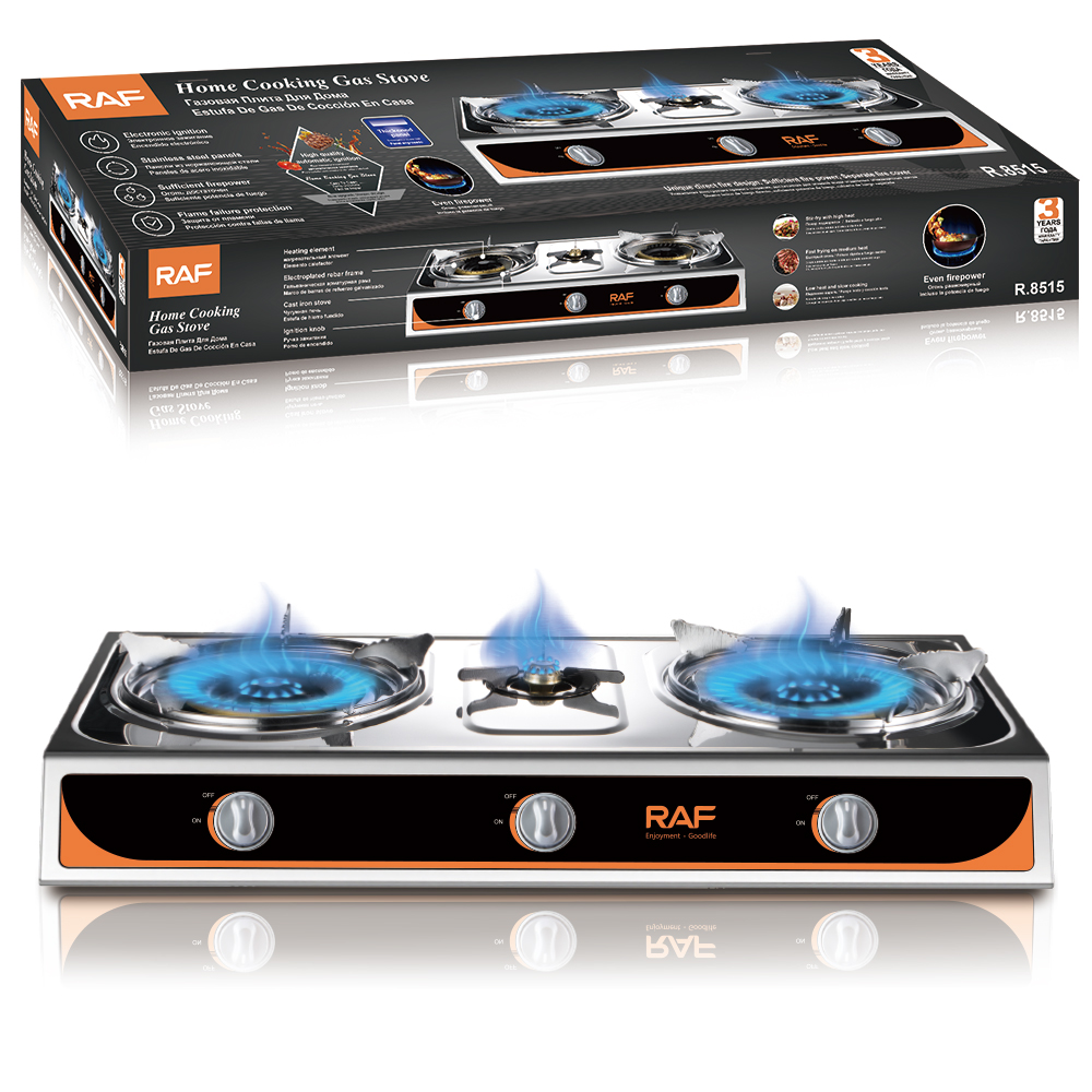 RAF cross-border foreign trade export stove, European-style gas stove, stainless steel panel, electroplated steel bar frame Item Picture