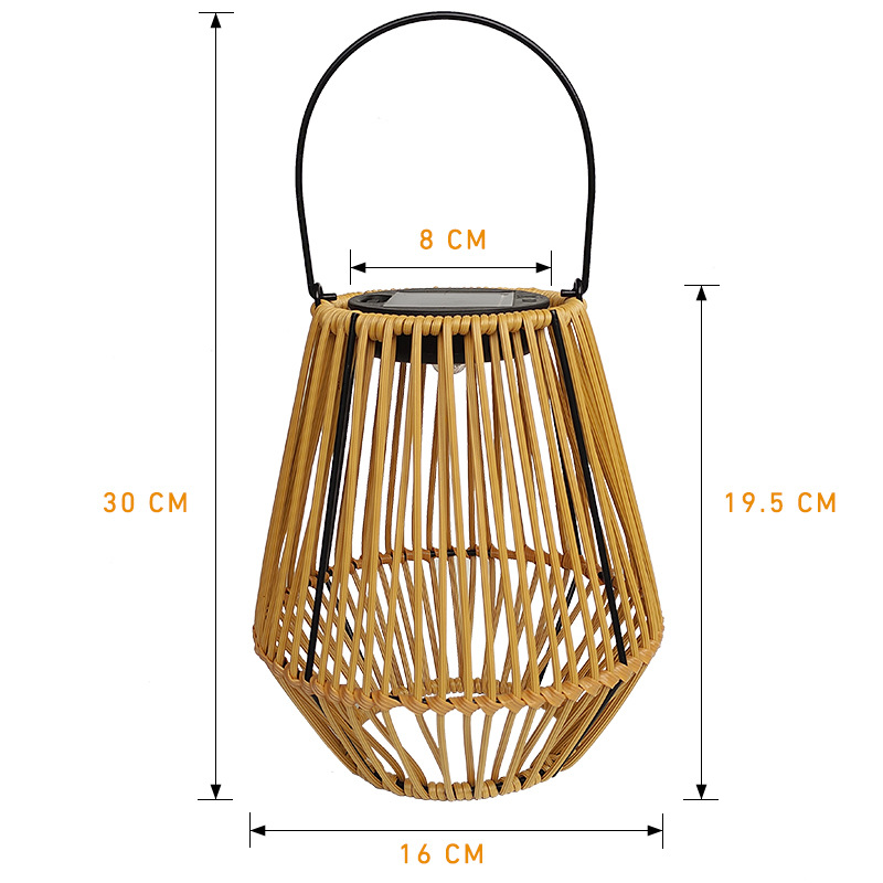 New solar-powered rattan-like woven garden lamp for outdoor camping, home courtyard, garden, pavilion, restaurant and led courtyard Item Picture