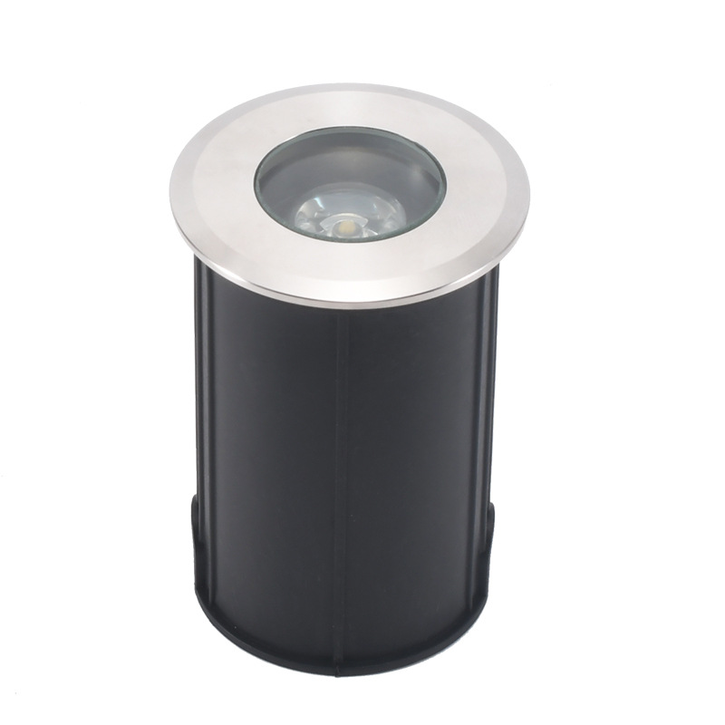 Outdoor seven-color waterproof ip68 underwater buried light, 304 stainless steel small spotlight, square staircase park buried light Item Picture