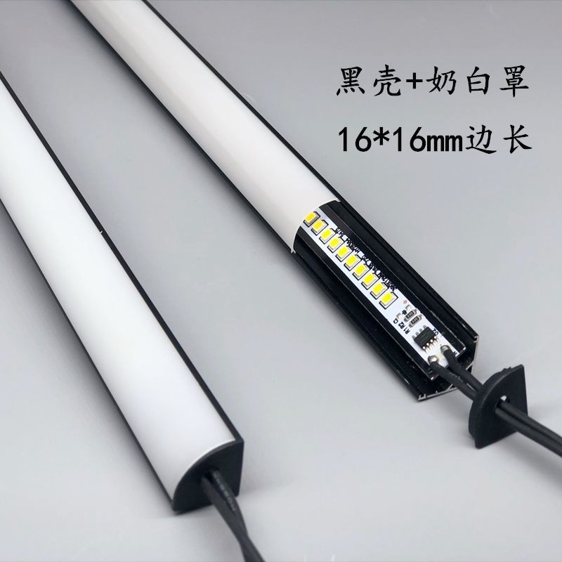A comprehensive collection of lighting fixtures: LED hard light strips, 220V black shell line lights, ultra-bright V-shaped right-angle cabinet and shelf decorative long strip lights details Picture