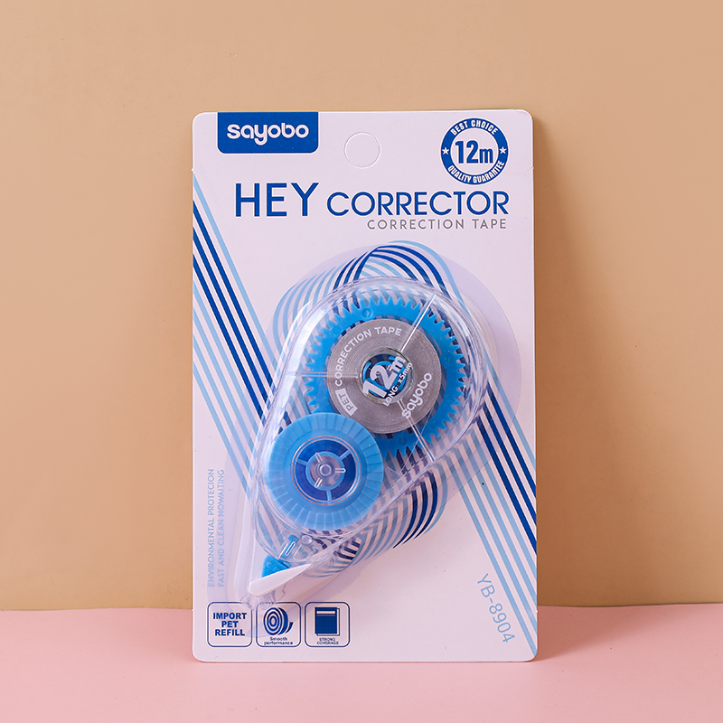 YB-8904 High-quality, large-capacity anti-drop correction tape, 12-meter ultra-thin film PET transparent film, easy to use, continuous for students, factory direct sales Application Scenario
