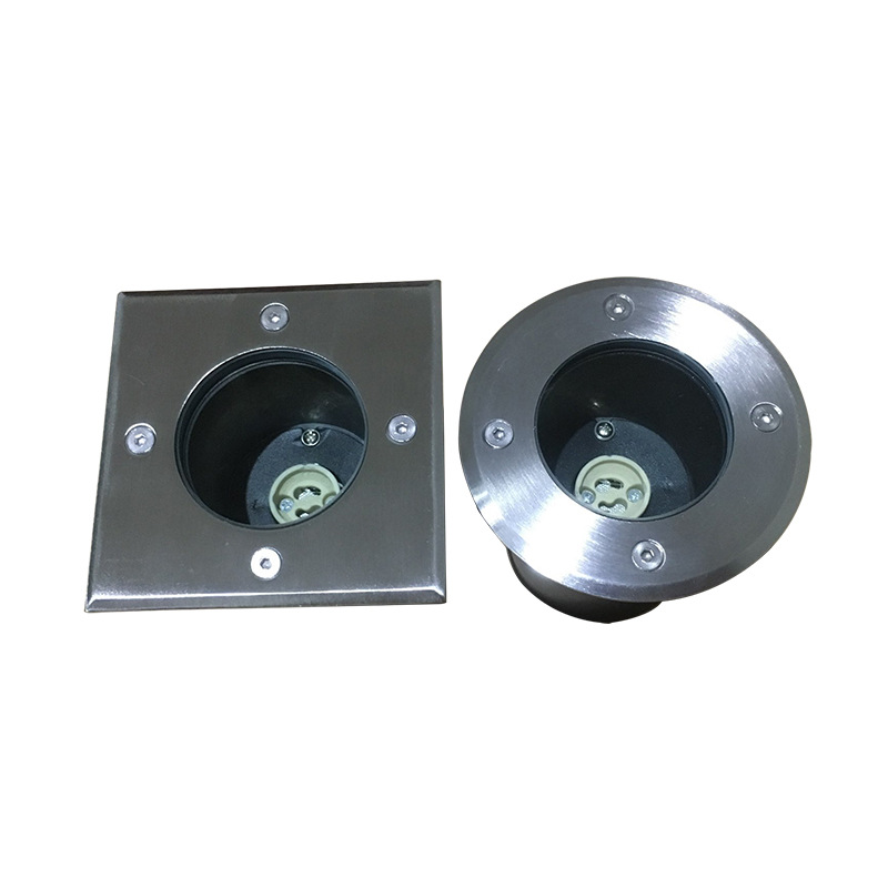 Cross-border circular and square ground lamps with interchangeable light sources GU10 square garden lighting ground lamps Item Picture