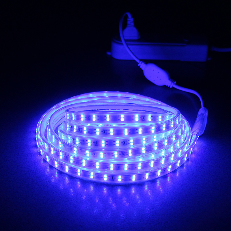 Double-row led light strips, waterproof led light strips, 220v living room ceiling color light strips, led light strip consignment factory wholesale Specification drawing