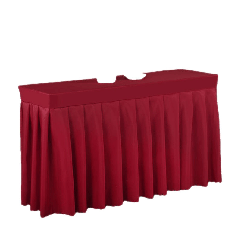 Conference tablecloths, dining table skirts, sign-in table skirts, exhibition and event office desk covers, household rectangular table covers, Ouqing Item Picture