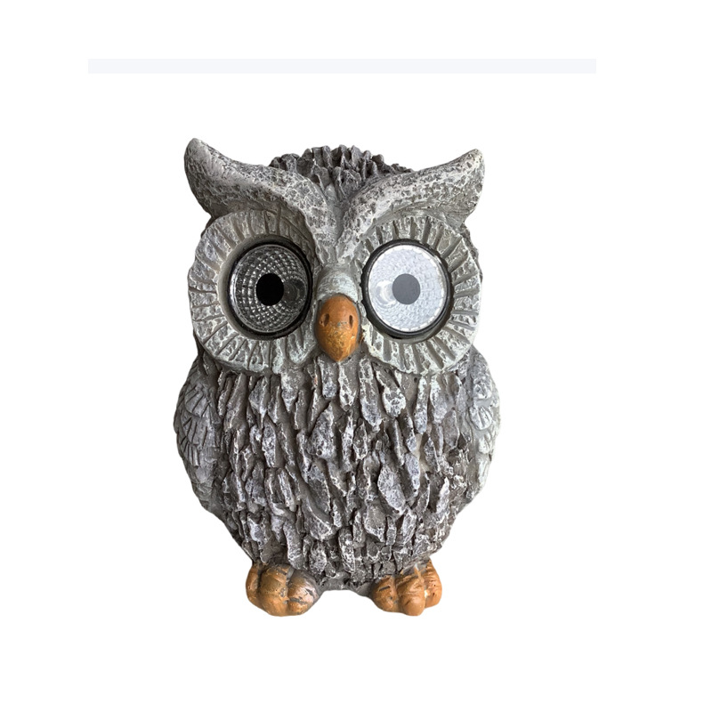 Solar-powered owl lights, mushroom outdoor courtyard lights, villa garden landscape decorative lights, waterproof lawn night lights Item Picture