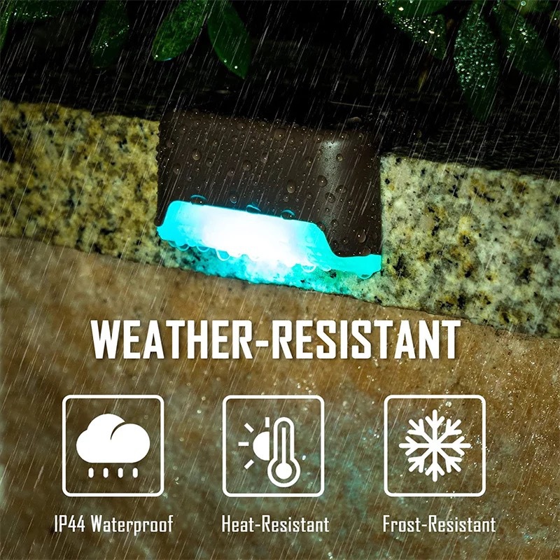 New solar-powered fence lights, railing lights, staircase lights, outdoor LED step lights, and courtyard decorative wall lights Specification drawing