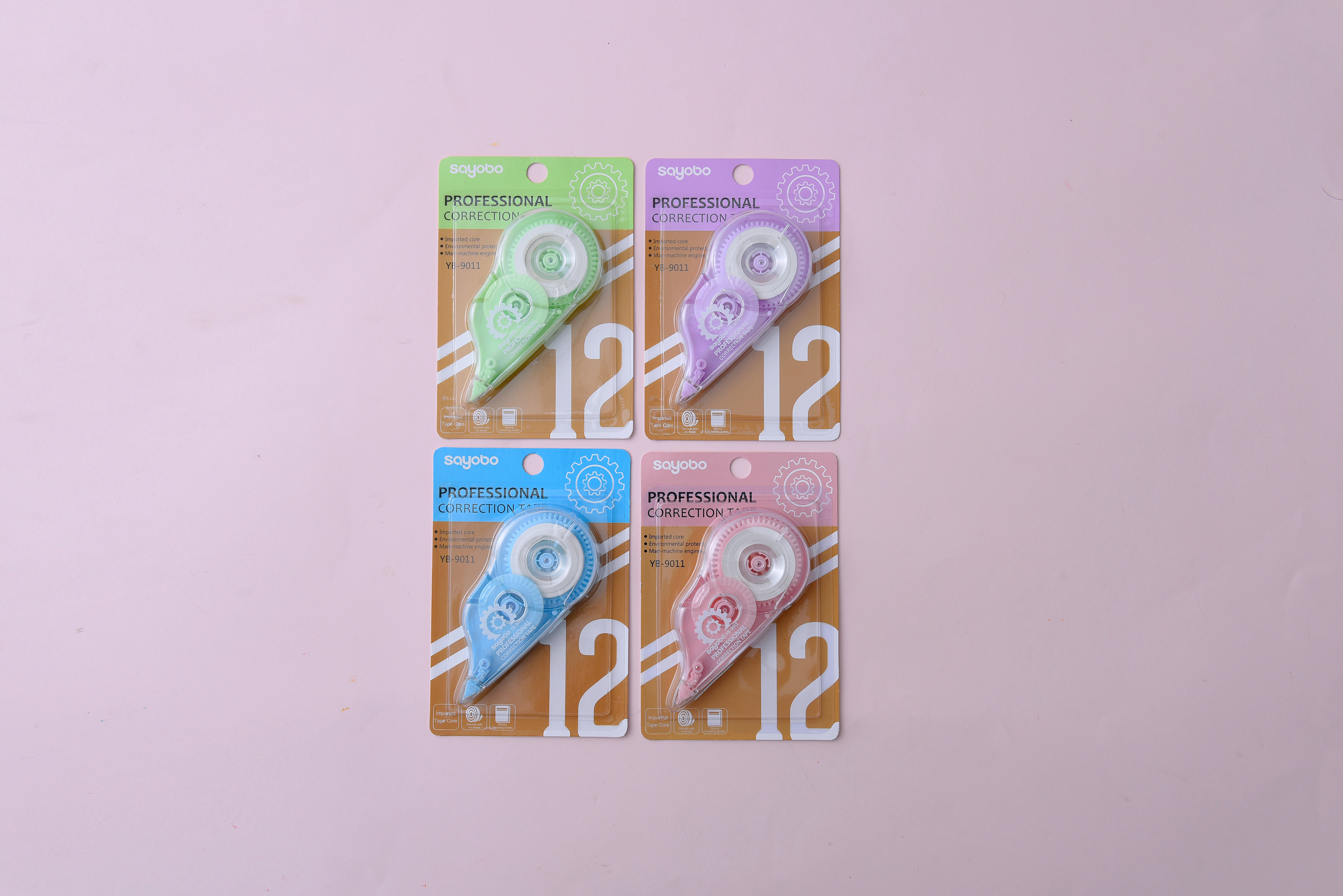 YB-9011 high-quality, large-capacity anti-drop correction tape, 12-meter ultra-thin film PET transparent film, easy to use, continuous use, special for students, factory direct sales Application Scenario