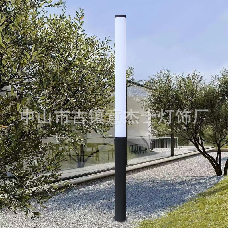 Modern 3.5-meter stainless steel outdoor garden, off-white acrylic community street lamps, garden landscape lamps, LED courtyard lamps Specification drawing