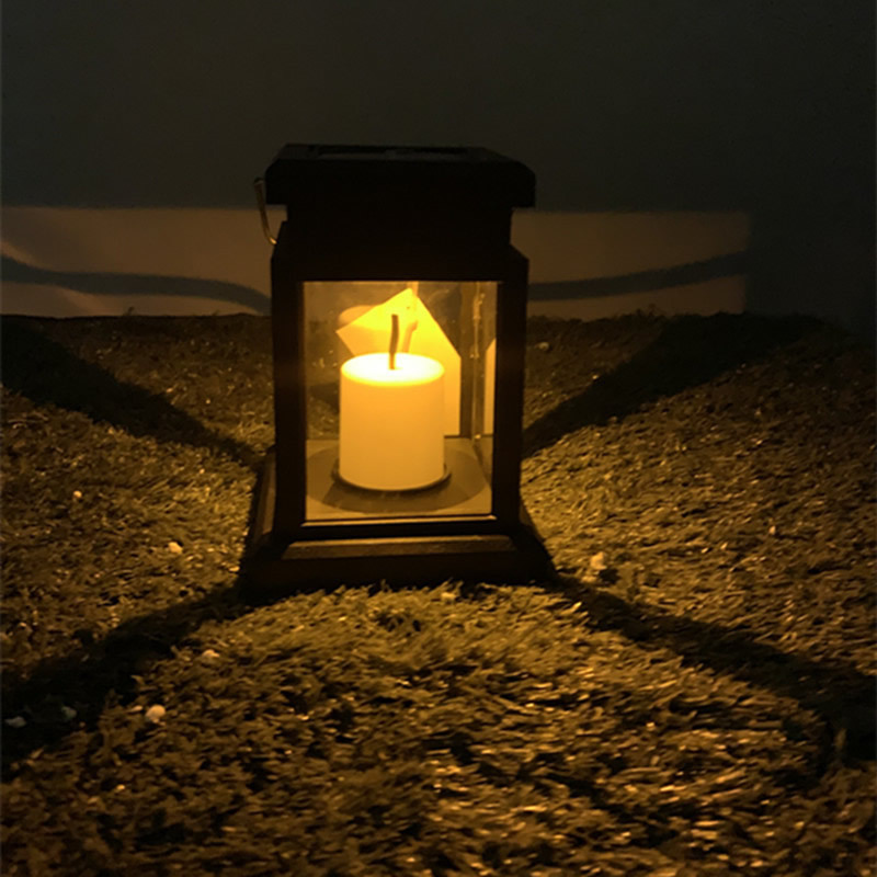 Solar candle lamps, LED high-brightness candle lamps, courtyard garden villa hanging lamps, outdoor lighting lamps, small palace lamps full figure