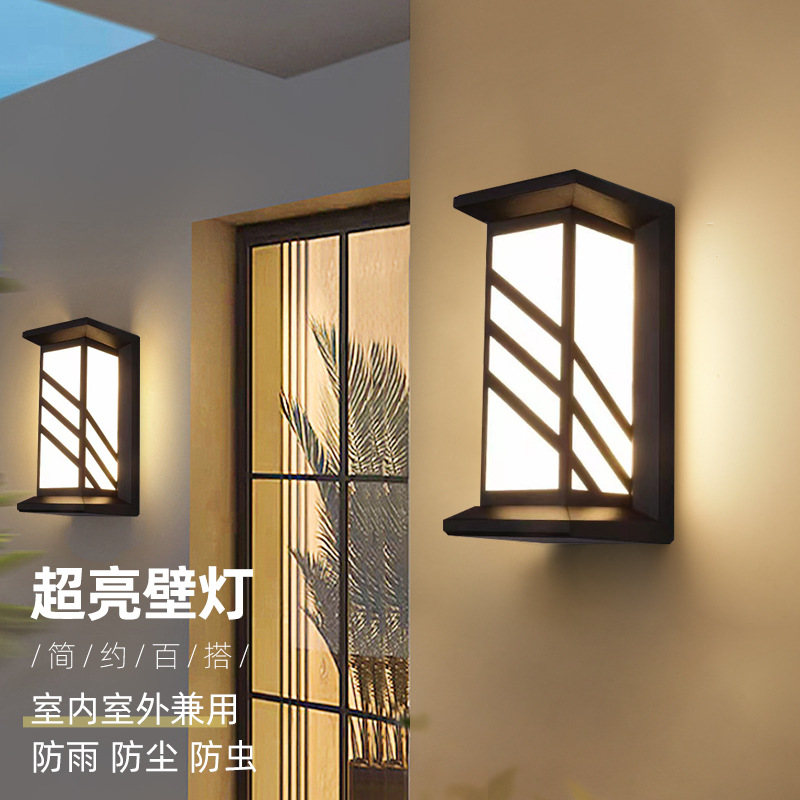 New Chinese-style wall lamps, LED outdoor waterproof, outdoor garden, courtyard, balcony, staircase, corridor, main entrance lighting wall lamps details Picture