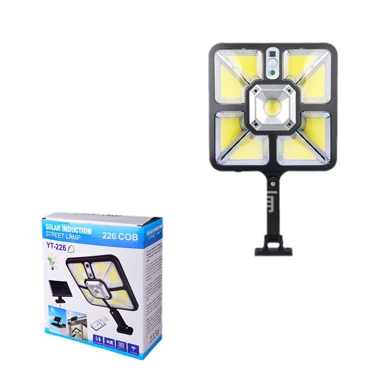 Cross-border new solar lamp, LED outdoor human body sensor wall lamp strip, remote control street lamp, household courtyard lighting lamp Item Picture