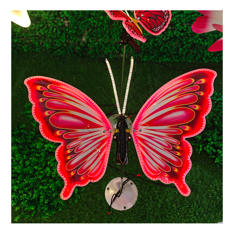 Dynamic butterfly lights, park landscape lights, popular check-in garden lights, decorative hanging and standing shopping mall lights, wholesale from manufacturers details Picture
