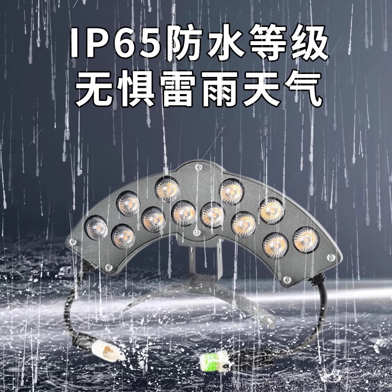 led corrugated and tile lights, 3W and 6W, ancient building outdoor waterproof lights, decorative pavilions, temple roof tile lights, super bright details Picture