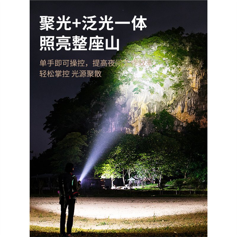 Tianhuo flashlight, high-intensity charging, ultra-bright outdoor long-range led portable searchlight, patrol home, durable and emergency details Picture