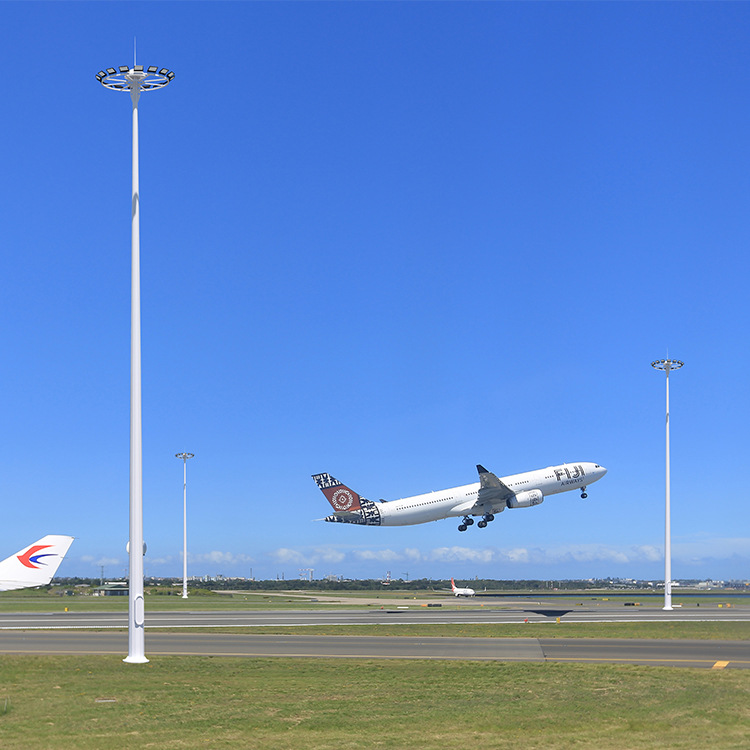 The original manufacturer supports stadium high mast lights, medium mast lights, 10-meter, 20-meter and 30-meter telescopic high mast lights, and Meihua Lighting full figure