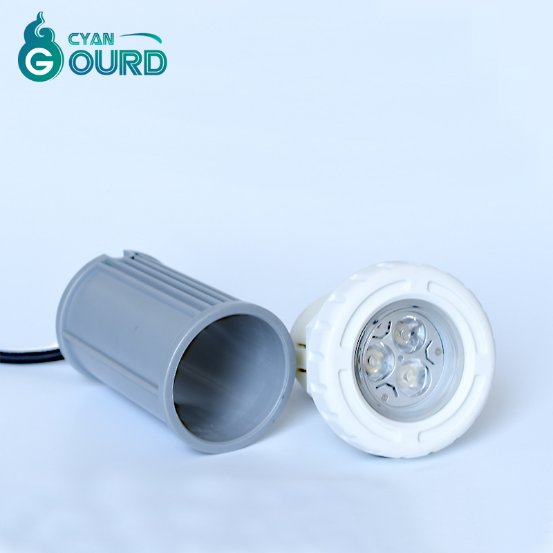 led outdoor water pool waterproof low-voltage film swimming pool light, 12v low-voltage seven-color remote control embedded 3w underwater light Item Picture