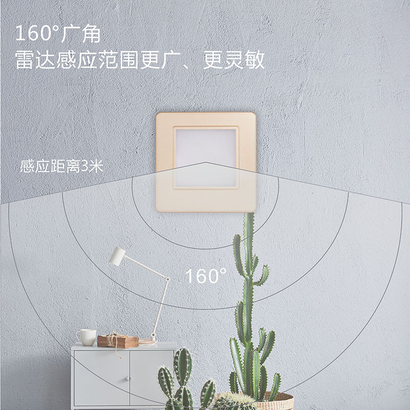 86-type sensor light, human body sensor, smart night light for passageways, stair treads, corridors, and floor lamps Specification drawing