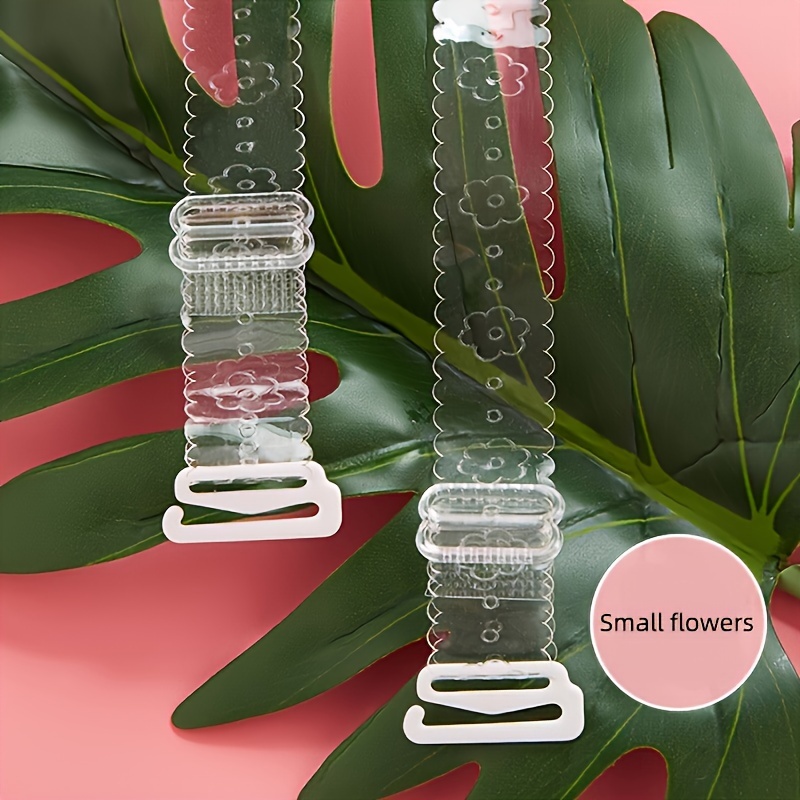 透明可拆卸胸罩带，心形扣，可调节弹性防滑胸罩带，女士内衣及内衣配件现货细节图