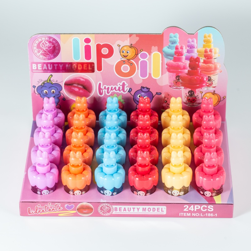 可爱花朵唇油跨境美妆唇彩唇部彩妆滋润亮泽自然持久保湿唇釉明丹化妆品BEAUTY MODEL