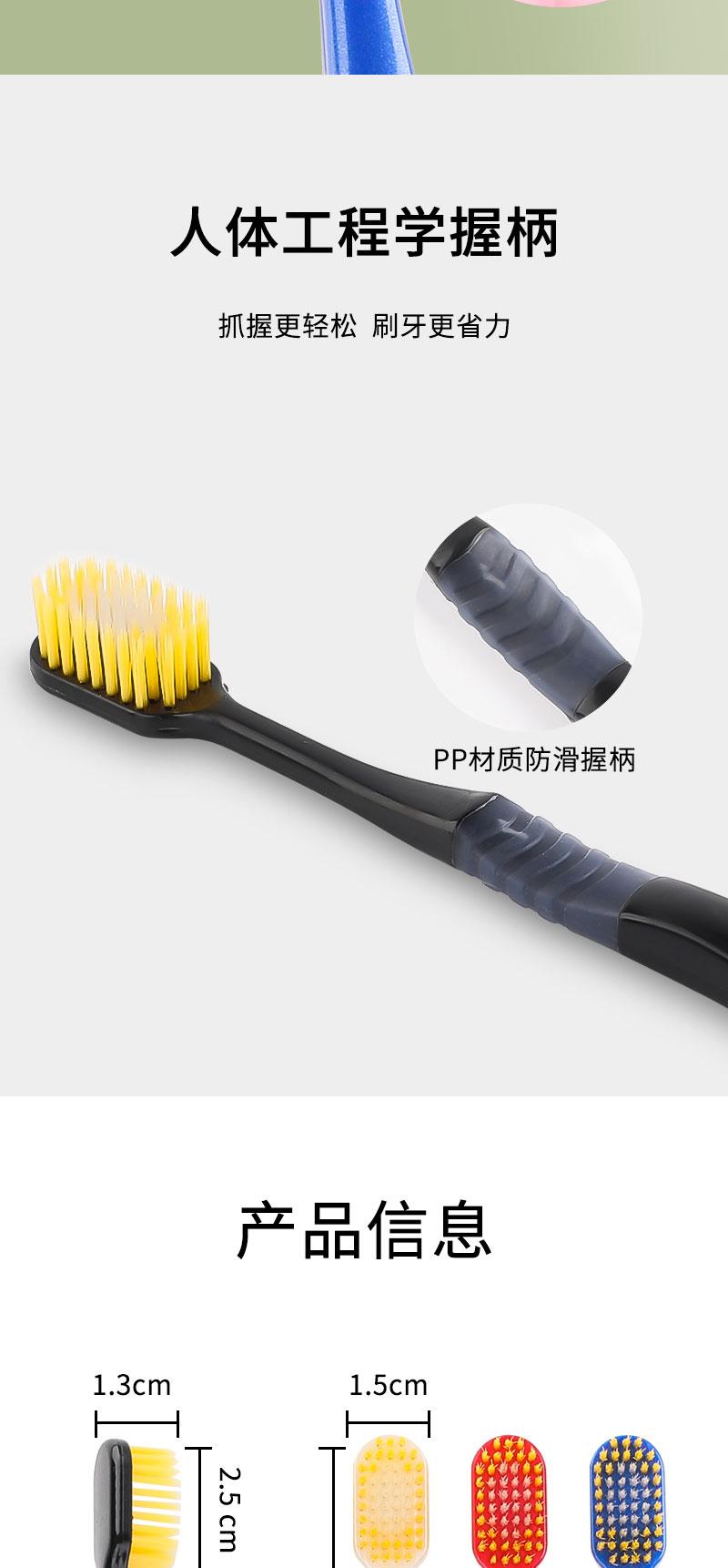 [2盒]日本Latuna拉图纳超宽头4支装家庭组合装牙刷详情10