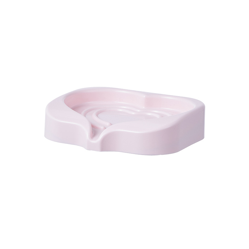 S137-1064 Sweetheart Girl No-Hole Wall-mounted Soap Box Cartoon Flat Draining Rack Student Dormitory Home Item Picture