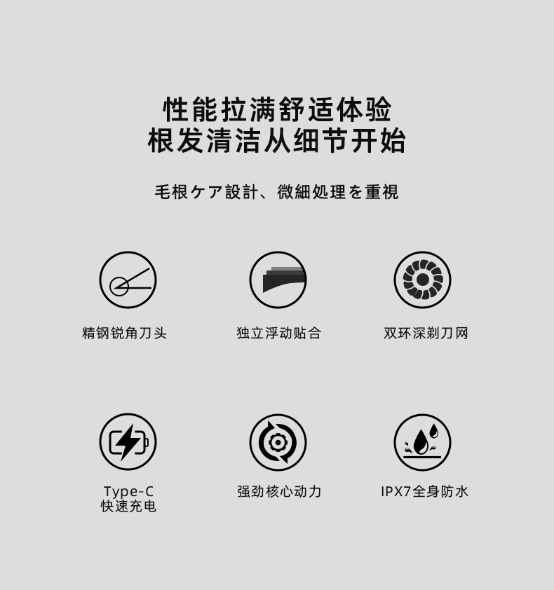 日本Latuna拉图那剃须刀修剪礼盒套装剃须刀鼻毛器快充可水洗刮胡刀详情6