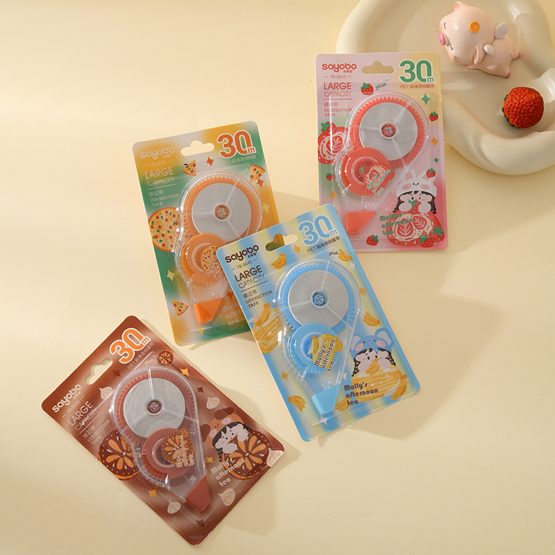 YB-8045 high-quality, large-capacity correction tape, 30-meter ultra-thin film PET transparent film, easy to use, continuous student use, factory direct sales Specification drawing