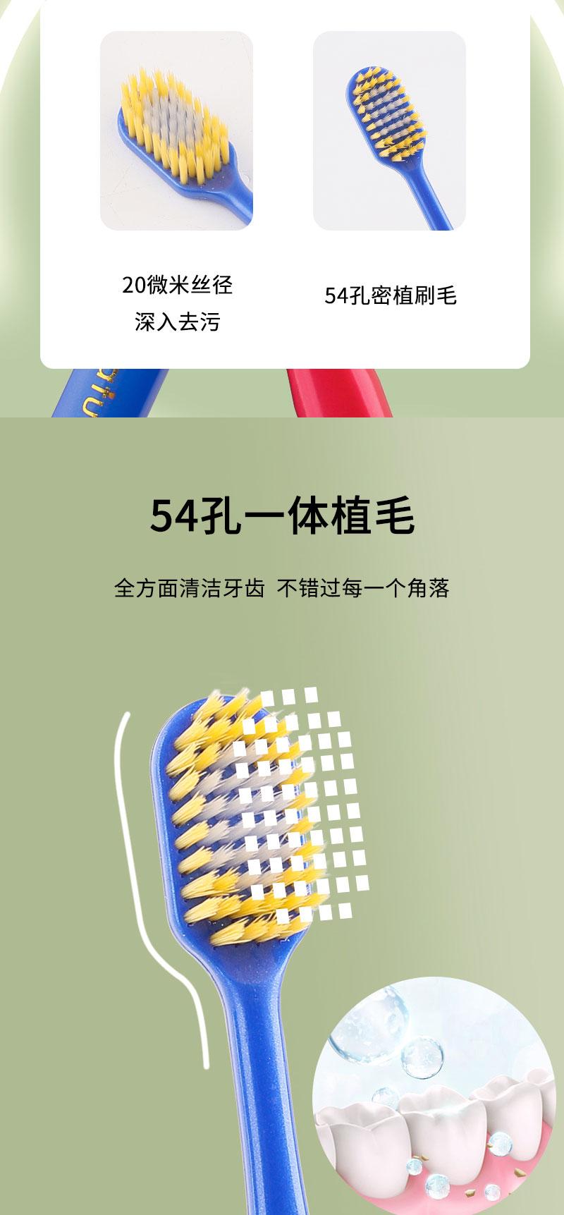 [2盒]日本Latuna拉图纳超宽头4支装家庭组合装牙刷详情9