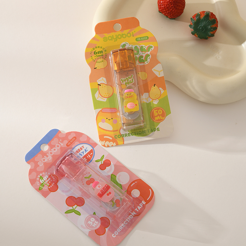 YB-8103 high-quality pen clip correction tape, full meter ultra-thin film PET transparent film, easy to use, continuous student special, factory direct sales details Picture