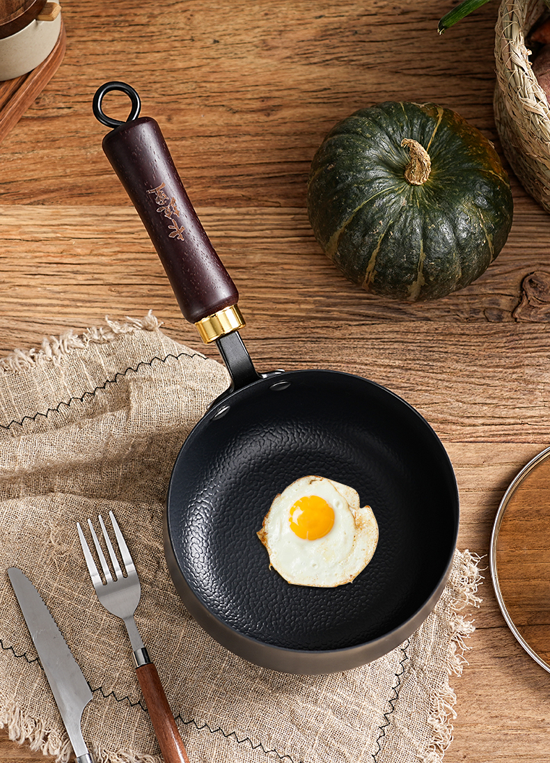 卡拉里16cm一人食雪平锅燃气电磁炉通用锤纹工艺极铁小奶锅详情9