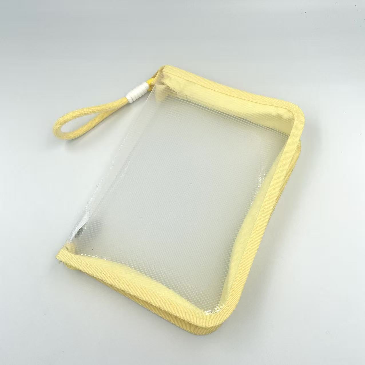 A5 File bag Large opening handbag Subject classification mesh zipper storage bag Specification image