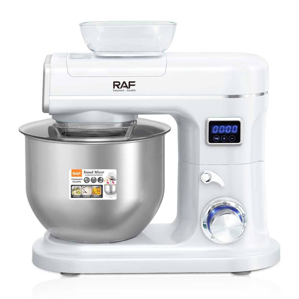 RAF European standard chef machine 6.5L fully automatic dough mixer, capable of weighing and kneading dough in one, with a display screen for timed adjustment Specification drawing