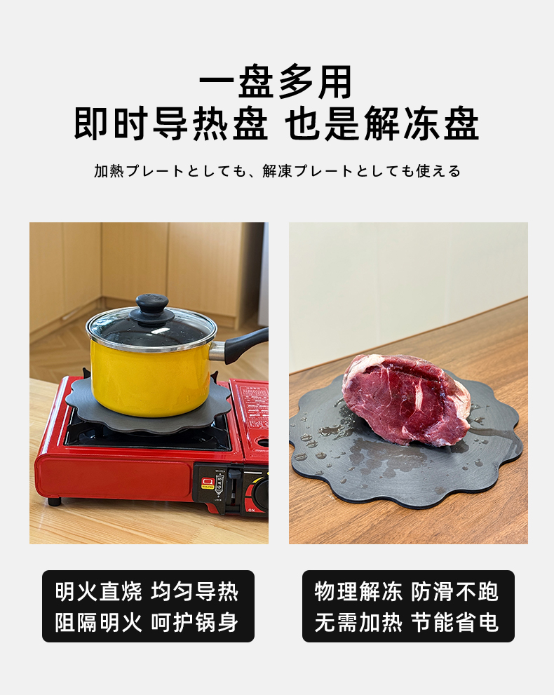 日本卡拉里23cm导热板厨房防锅底烧黑锅垫通用花形导热盘详情2